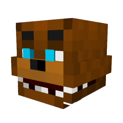 nowakini Minecraft avatar head, 3D render