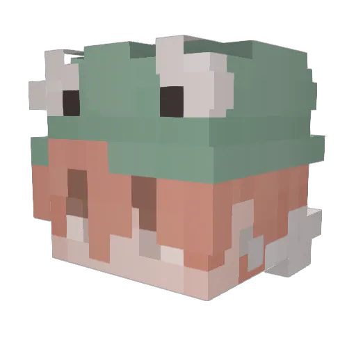 nowperhaps Minecraft avatar head, 3D render