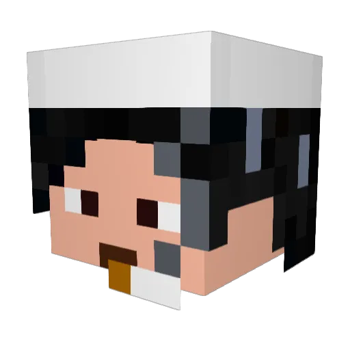 nozi0nism Minecraft avatar head, 3D render