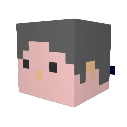 nozimin Minecraft avatar head, 3D render