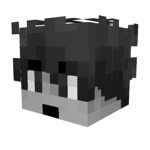 nozownik Minecraft avatar head, 3D render