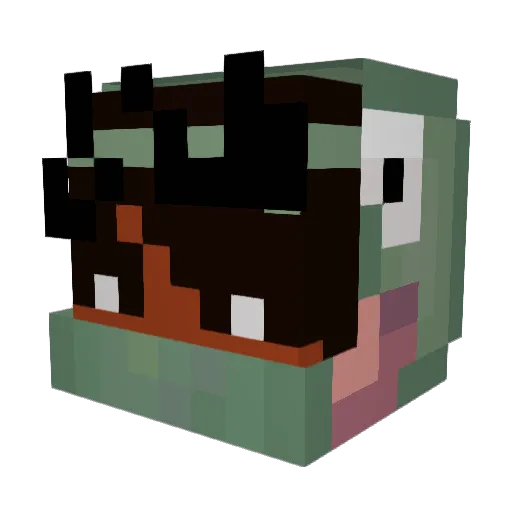 nozxne Minecraft avatar head, 3D render