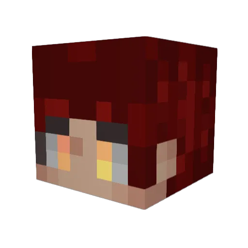 npXXX Minecraft avatar head, 3D render