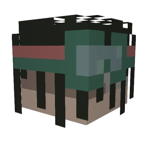 npc_001 Minecraft avatar head, 3D render