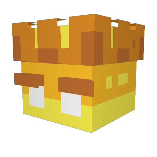 npccx Minecraft avatar head, 3D render
