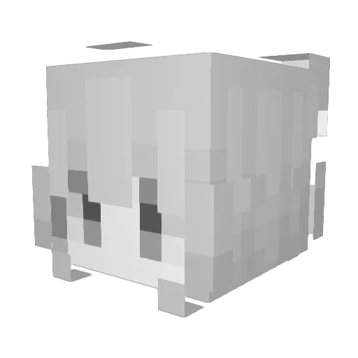npcuu Minecraft avatar head, 3D render