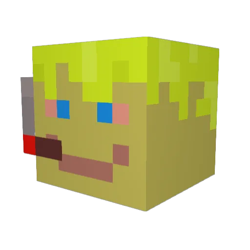 npekberg Minecraft avatar head, 3D render