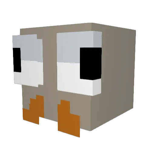 npilla_18 Minecraft avatar head, 3D render