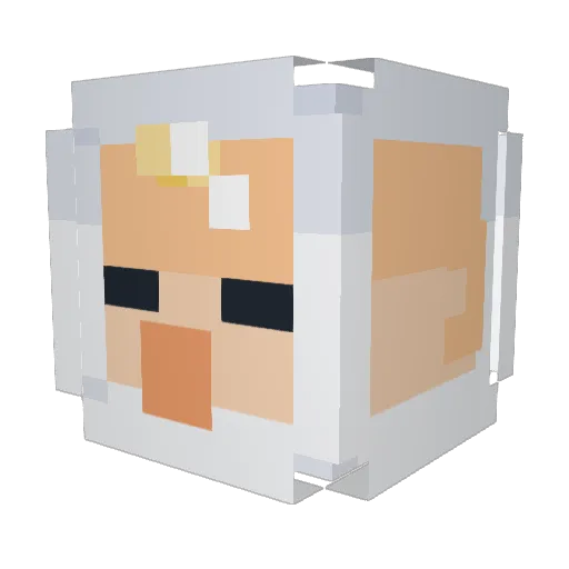 npproneck Minecraft avatar head, 3D render