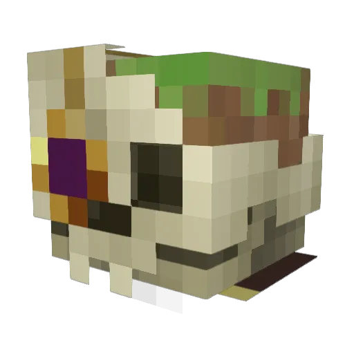 npx08 Minecraft avatar head, 3D render
