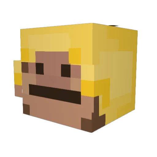 nqiro Minecraft avatar head, 3D render
