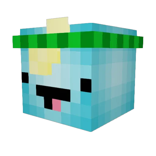 nqkx Minecraft avatar head, 3D render