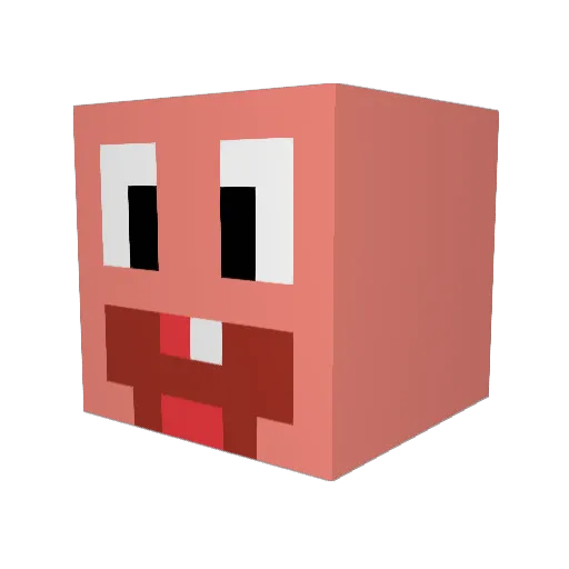 nqsno Minecraft avatar head, 3D render