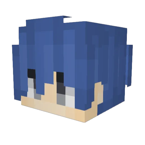 nqtown Minecraft avatar head, 3D render