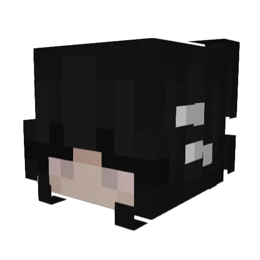 nqtxiie Minecraft avatar head, 3D render