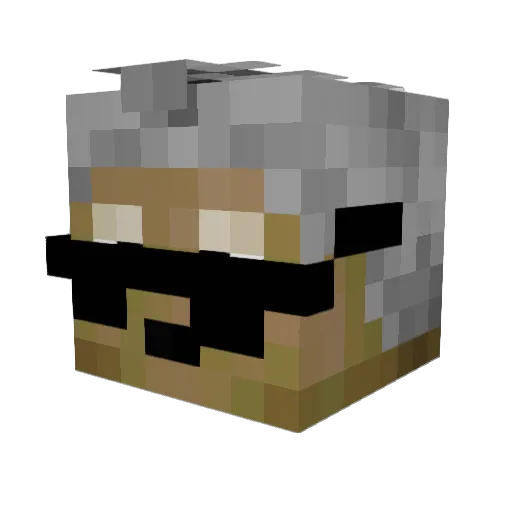 nr62 Minecraft avatar head, 3D render