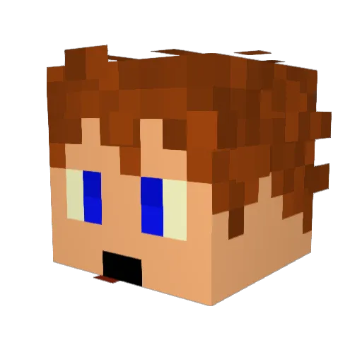 nrackliffe Minecraft avatar head, 3D render