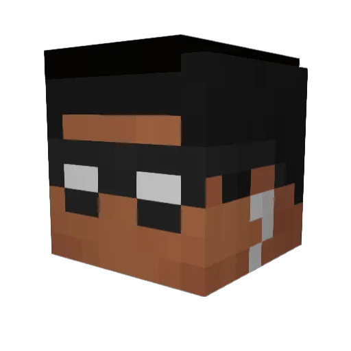 nrbelo Minecraft avatar head, 3D render