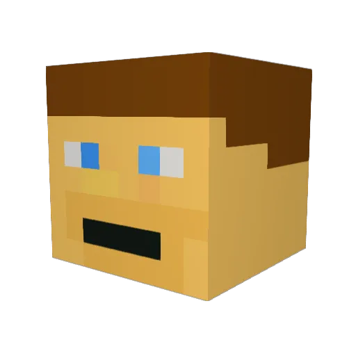 nrcanada Minecraft avatar head, 3D render