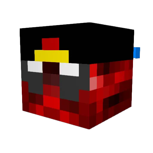 nrinkr Minecraft avatar head, 3D render