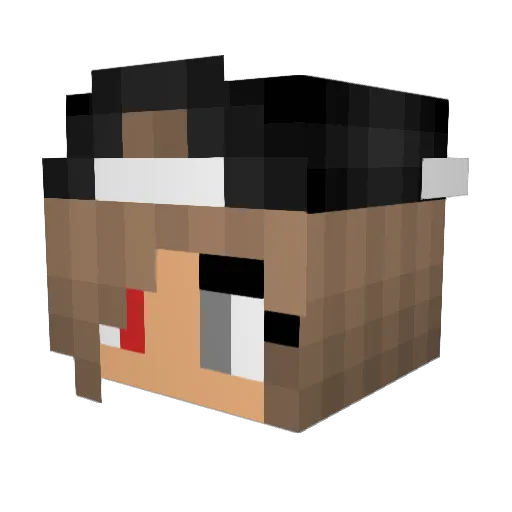 nrminggia Minecraft avatar head, 3D render
