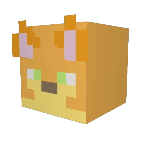 nruehe Minecraft avatar head, 3D render