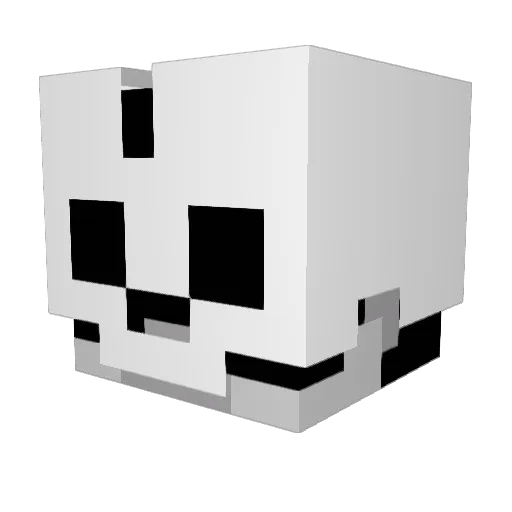 nrv_dmg Minecraft avatar head, 3D render