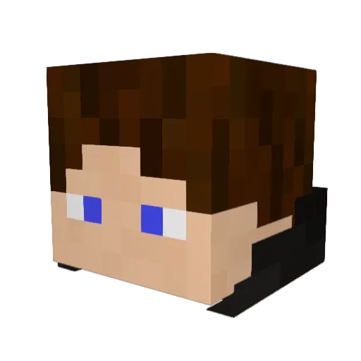 nsjge Minecraft avatar head, 3D render