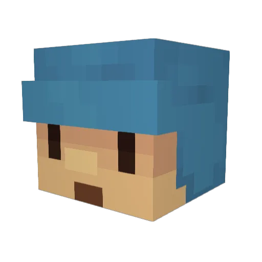 nsolano_ Minecraft avatar head, 3D render