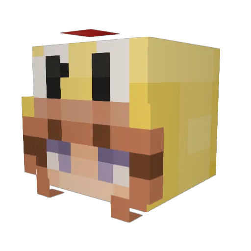 nsriniv Minecraft avatar head, 3D render