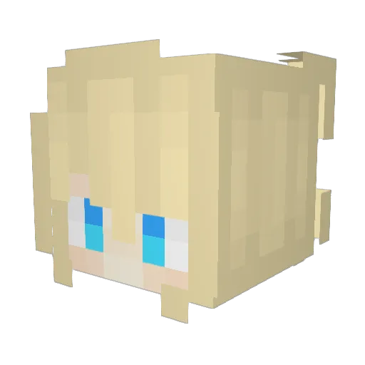 nssw_19 Minecraft avatar head, 3D render