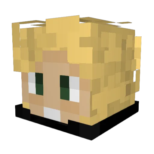 nt_cac Minecraft avatar head, 3D render