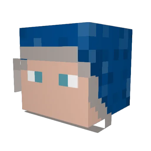 nta_trma Minecraft avatar head, 3D render