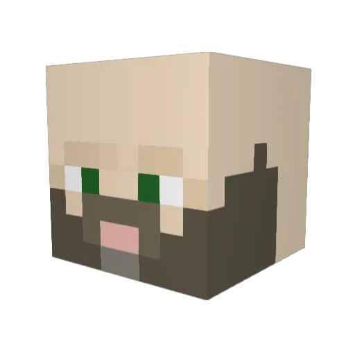 ntdaley Minecraft avatar head, 3D render