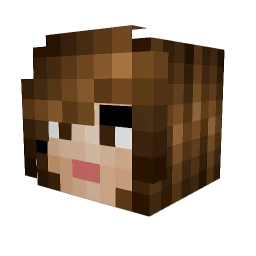 ntoto Minecraft avatar head, 3D render