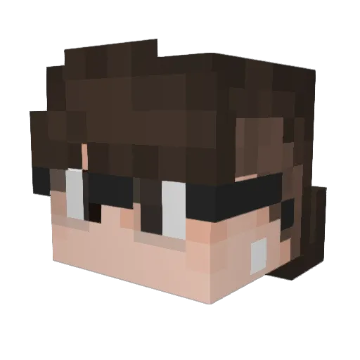 nttfiles Minecraft avatar head, 3D render