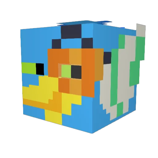 nuNguS Minecraft avatar head, 3D render