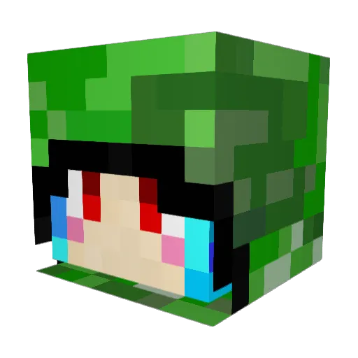 nu_mst Minecraft avatar head, 3D render