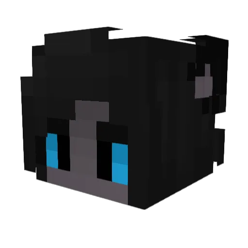 nu_p Minecraft avatar head, 3D render