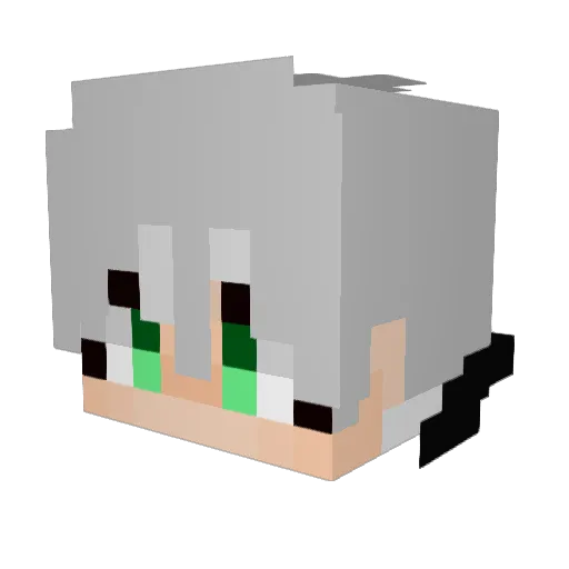 nuanju8 Minecraft avatar head, 3D render