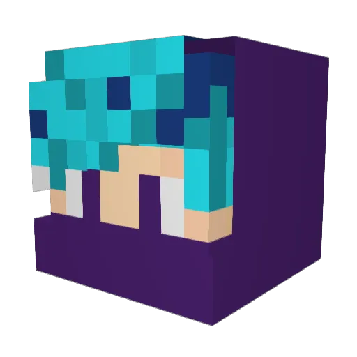 nubi_444 Minecraft avatar head, 3D render