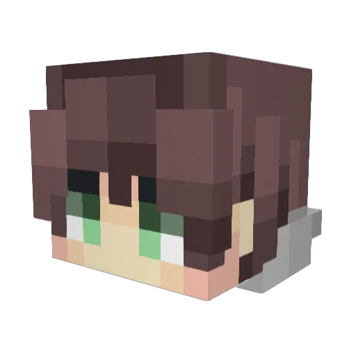 nuc08 Minecraft avatar head, 3D render