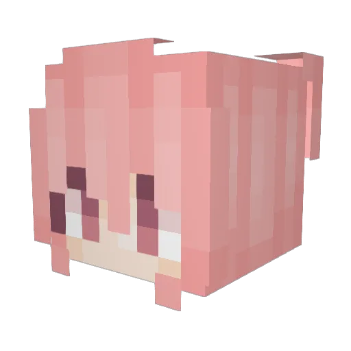 nuckou Minecraft avatar head, 3D render