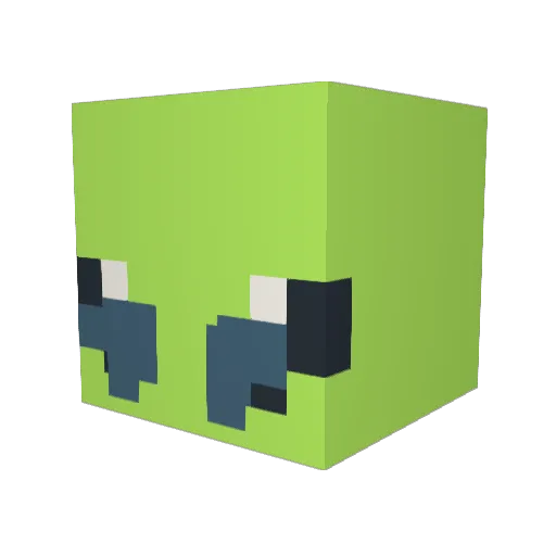 nuclear_cowboy Minecraft avatar head, 3D render