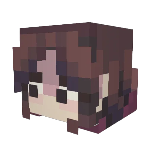 nuclearobelisk Minecraft avatar head, 3D render