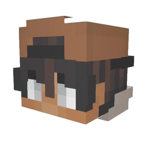 nuclearv Minecraft avatar head, 3D render