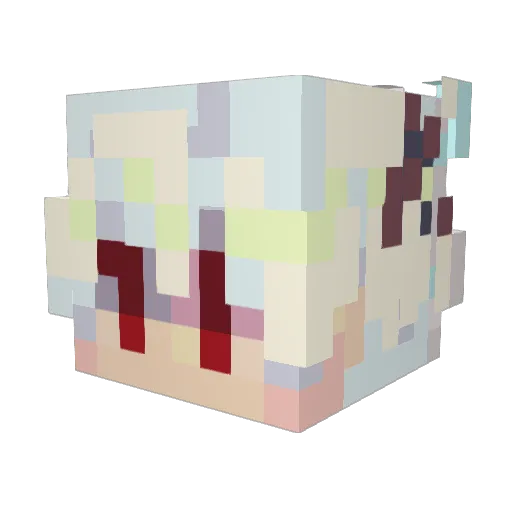 nuclide3h Minecraft avatar head, 3D render