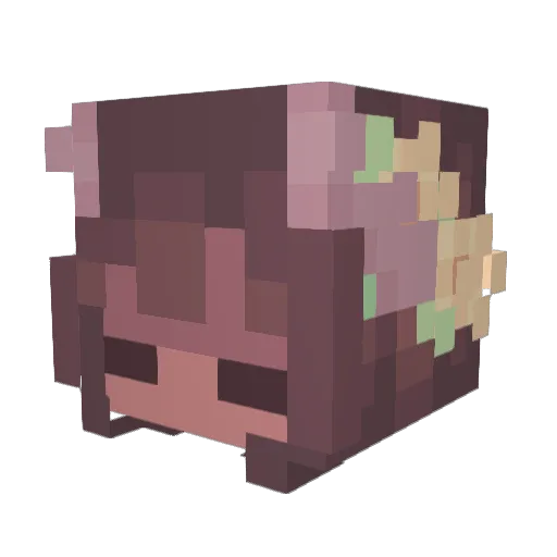 nudiio Minecraft avatar head, 3D render