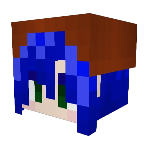 nue_jadou Minecraft avatar head, 3D render