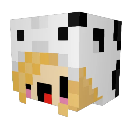 nuggettez Minecraft avatar head, 3D render